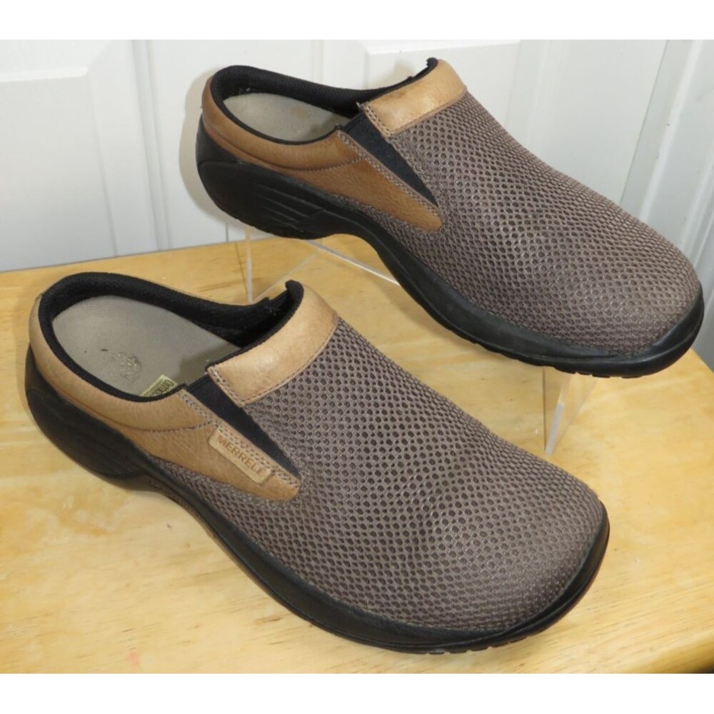 Merrell-Encore Bypass Slip On Clogs Men's Size 11.5 Mesh/Leather J66271